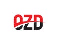 OZD Letter Initial Logo Design Vector Illustration Royalty Free Stock Photo
