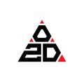 OZD triangle letter logo design with triangle shape. OZD triangle logo design monogram. OZD triangle vector logo template with red Royalty Free Stock Photo