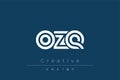 OZE Creative Unique Modern Letter Logo Design Royalty Free Stock Photo