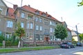 OZERSK, RUSSIA. Residential building of pre-war construction. Kaliningrad region