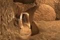 Ozkonak underground city Royalty Free Stock Photo