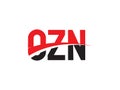 OZN Letter Initial Logo Design Vector Illustration Royalty Free Stock Photo