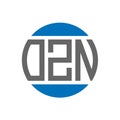 OZN letter logo design on white background. OZN creative initials circle logo concept. OZN letter design Royalty Free Stock Photo