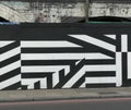 Geometric Street art / graffiti in London, Black and white stripes