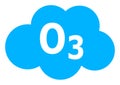 Ozone Cloud Raster Icon Illustration Royalty Free Stock Photo