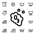 Ozone flat vector icon in laundry pack