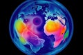 Ozone holes, a natural phenomenon in our atmosphere. AI Generative