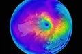 Ozone holes, a natural phenomenon in our atmosphere. AI Generative