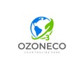 Ozone logo design. World ozone day vector design