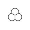Ozone molecular structure line icon