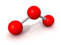 Ozone molecule Royalty Free Stock Photo