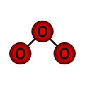 Ozone molecule icon Royalty Free Stock Photo