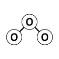 Ozone molecule icon Royalty Free Stock Photo