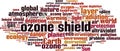 Ozone shield word cloud Royalty Free Stock Photo