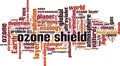 Ozone shield word cloud Royalty Free Stock Photo