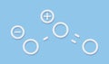 Ozone trioxygen, O3 molecule, chemical structure. Skeletal formula.