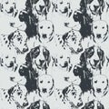 Dogs seamless pattern, pets or dog print,