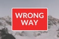 Red and white wrong way traffic sign Royalty Free Stock Photo