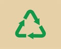 Recycle waste symbol and green arrow logo web icon concept. Royalty Free Stock Photo