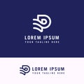 P abstract vector logo monogram template concept Royalty Free Stock Photo
