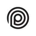 P circle logo design cpncept