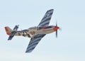 P-51D Mustang Man-O-war flying on clear day