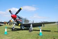 P51D Mustang on stand at an airshow Royalty Free Stock Photo