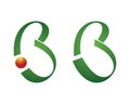 b ib letter ribbon logo template