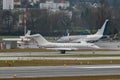 P4-HBK Bombardier Global 5000 jet in Zurich in Switzerland