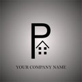 P House, home, real estate logo letter.House home logo, real estate logotype, architecture symbol. home icon symbol illustration. Royalty Free Stock Photo