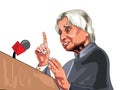 A. P. J. Abdul Kalam Former President of India vector