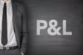 P&L on blackboard Royalty Free Stock Photo