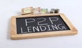 P2P Lending Concept Highlighted Through Handwritten text on Chalkboard