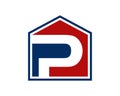 P letter home logo icon template