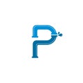 P letter,Plumbing logo vector icon illustration