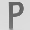 P Letter Render Royalty Free Stock Photo