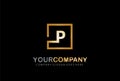 P Letter Square Modern Logo Design Business Concept