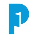 Letter P logo icon emblem Royalty Free Stock Photo