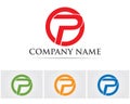 P logo design vector Business corporate lette