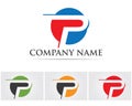 P logo design vector Business corporate lette