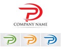 P logo design vector Business corporate lette