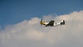 P51 Mustang in the Clouds Royalty Free Stock Photo