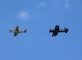 P-51 Mustang and Corsair Flyby