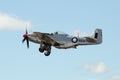 P-51 Mustang in flight Royalty Free Stock Photo