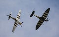 P-51 Mustang and Spitfire Royalty Free Stock Photo