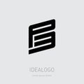 P and number 3 - logo. P3 - Vector logotype. Design element or icon Royalty Free Stock Photo