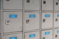 P. o. box, mail box or p o boxes  with numbers closeup Royalty Free Stock Photo