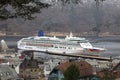 P and O cruise ship, Aurora Moored in Andalsnes Royalty Free Stock Photo