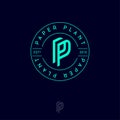 P and P monogram. Logo for Paper Plant. Double P letters into circle with letters.