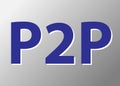 P2P Peer to peer lending logo, vector illustration